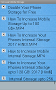Increase Mobile Storage Tutorials syot layar 1