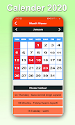 2020 Calender English(Panchang) screenshot 3