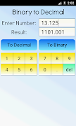 दशमलव कनवर्टर को बाइनरी स्क्रीनशॉट 3