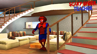 Spider Scary Teacher - Hello Teacher Neighbor Mod 스크린샷 1