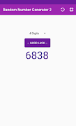برنامه‌نما Random Number Generator 2 عکس از صفحه