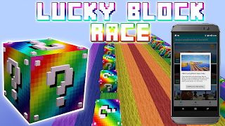 Lucky Block Race for MCPE captura de pantalla 1