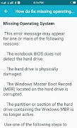 Missing Operating System Fix Tricks screenshot 3