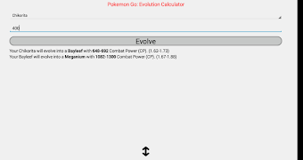 برنامه‌نما CP evolution calculator Pokemo عکس از صفحه