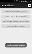 Toast Example for Android 스크린샷 2