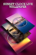 Sunset Clock Live Wallpaper 截图 2