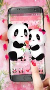 1 Schermata Tema di avvio panda amore rosa carino