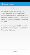 Switch to Windows Phone capture d'écran 1
