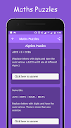 Maths Puzzles تصوير الشاشة 2