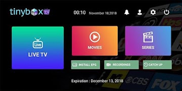برنامه‌نما TinyBox TV - IPTV عکس از صفحه