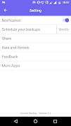 برنامه‌نما Contacts Backup عکس از صفحه
