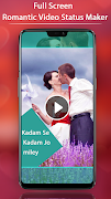 FullScreen Romantic Video Status Maker - 30 Sec ảnh chụp màn hình 2