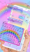 Rainbow Water Drop Keyboard Theme 스크린샷 4