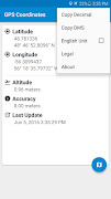 برنامهنما GPS Coordinates عکس از صفحه