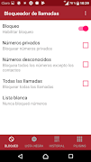 Bloqueo de llamadas скриншот 1