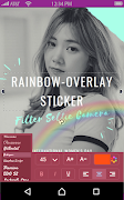 Rainbow-Overlay Sticker, Filter Selfie Camera syot layar 2