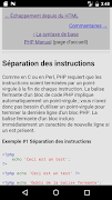 Manuel PHP capture d'écran 2
