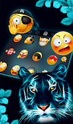 Neon Tiger Blaze Keyboard Theme 截圖 3