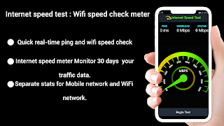 Best internet speed test :: Wifi speed check meter Plakat
