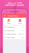 Watermark Stamp: Add Copyright Logo, Text on Photo স্ক্রিনশট 2