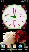 Roses Horloge Widget capture d'écran 7