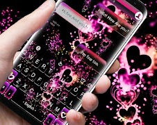 Poster Sparkling Heart Keyboard Theme