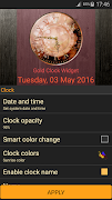 Gold Clock Widget اسکرین شاٹ 2