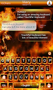 Burning Fire Keyboard Theme ảnh chụp màn hình 1