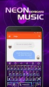 Neon Music Keyboard Theme for Snapchat screenshot 1