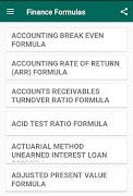 Poster Finance Formulas