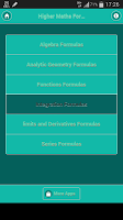 উচ্চতর গণিতের সূত্রাবলী স্ক্রিনশট 3