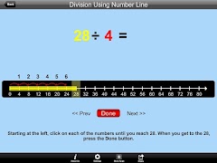 3 Schermata Division Using Number Line Lit