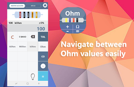 برنامه‌نما Resistor Color Code Calculator عکس از صفحه