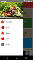 Fruits Vegetables Color Shapes الملصق