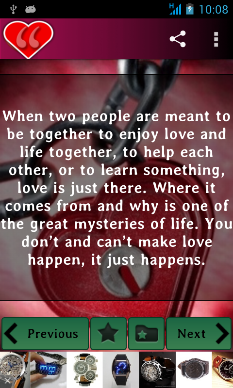 Love and romantic quotes APK download
