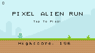 Pixel Alien Run plakat