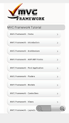 1 Schermata MVC Framework Tutorials Ofline
