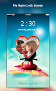 My name lock screen Affiche