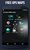 ✅ Us West Offline Maps with gps free screenshot 2