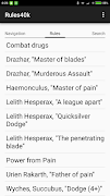 Rules40k - Warhammer 40k guide app (7th edition) screenshot 2