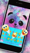 Panda Unicorn Star Galaxy tema do teclado imagem de tela 1