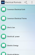 Electrical Formulas Tutorial 스크린샷 1