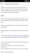Cheat Codes for WITCHER 3 Game ภาพหน้าจอ 2