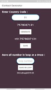 برنامه‌نما Random Contact Generator عکس از صفحه
