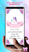 Unicorn Invitations App スクリーンショット 1