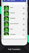 Tutorials for Golf Offline اسکرین شاٹ 1