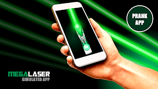 Mega Laser (Puntero Laser Simulado "APP DE BROMA") plakat