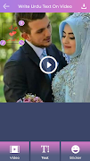 Write Urdu Text on Video - Wright Name On Video الملصق