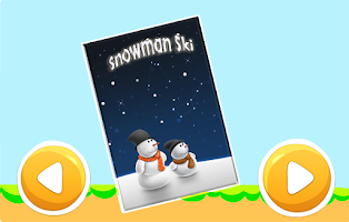 Frozen snowman ski poster