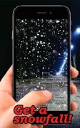 Schneefall-Realität auf Bildschirmsimulator Plakat